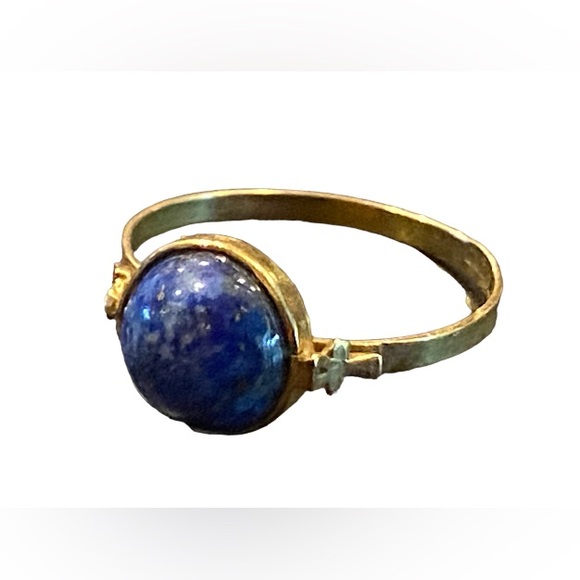 LAST CHANCE 🔥 14K Solid Yellow Gold Lapis Ankh Ring #8042 - Picture 7 of 8